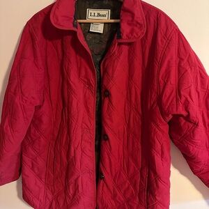 L.L. Bean Women's Red Quilted Jacket